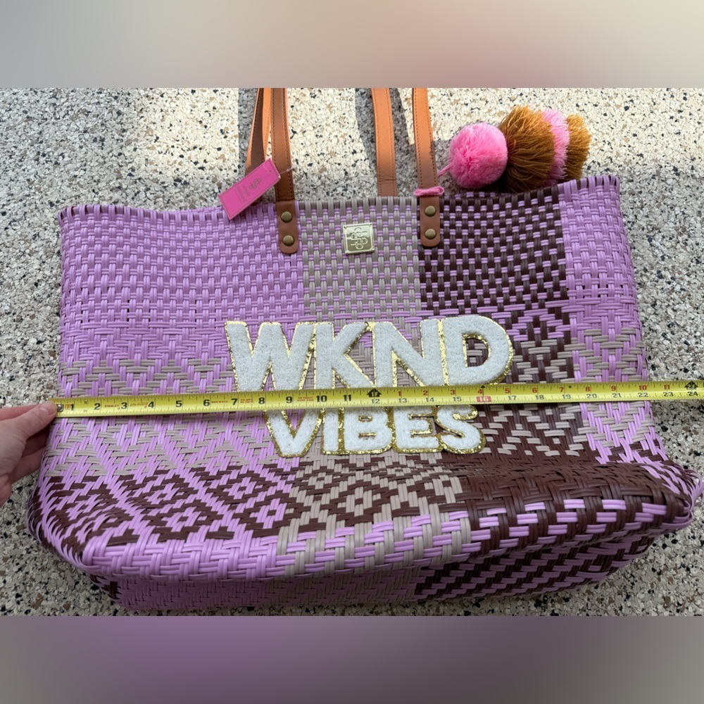NWT Simply Southern | WKND Vibes | Calabash Tote Bag Beach Travel Weekend Large - Picture 6 of 9